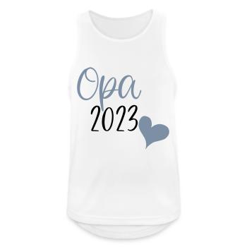 Opa 2023 - Männer Tank Top atmungsaktiv - Weiß - Vorne - Nick (188cm)