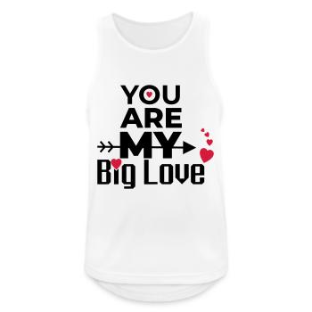 YOU ARE MY BIG LOVE - Männer Tank Top atmungsaktiv - Weiß - Vorne - Nick (188cm)