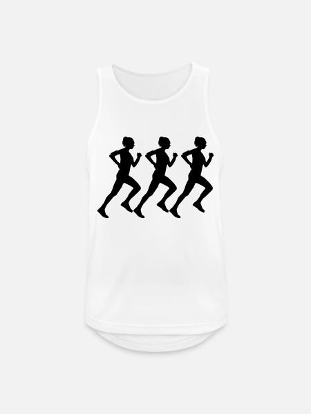 woman running - Männer Tank Top atmungsaktiv - Weiß