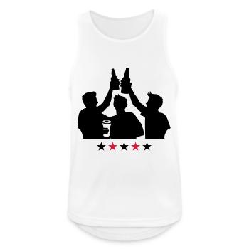 Junggesellenabschied Gruppe Jga - Männer Tank Top atmungsaktiv - Weiß - Vorne - Nick (188cm)