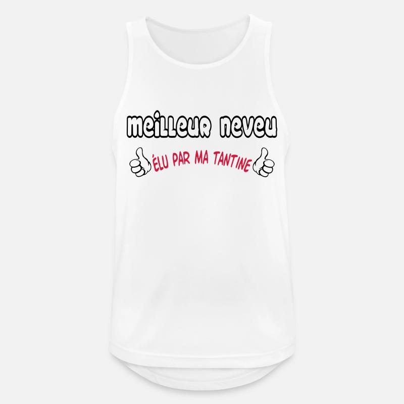 Beste nevø - Pustende singlet for menn - hvit