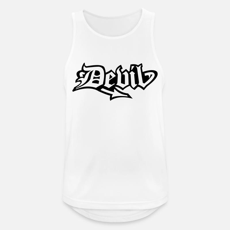 Devil - Men's Breathable Tank Top - white