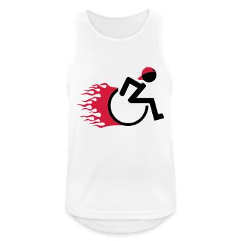Rolly Racer - Männer Tank Top atmungsaktiv - Weiß - Vorne - Nick (188cm)