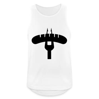Coole Wurst - Männer Tank Top atmungsaktiv - Weiß - Vorne - Nick (188cm)