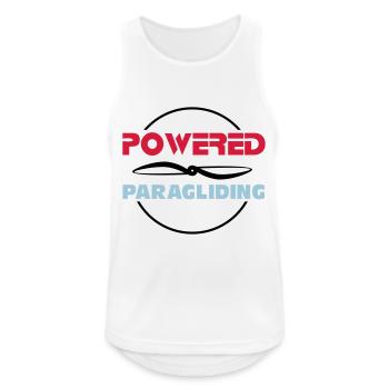powered paragliding - Männer Tank Top atmungsaktiv - Weiß - Vorne - Nick (188cm)