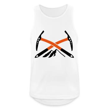 Bergsteiger - Männer Tank Top atmungsaktiv - Weiß - Vorne - Nick (188cm)