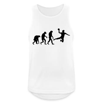 handball evolution - Männer Tank Top atmungsaktiv - Weiß - Vorne - Nick (188cm)