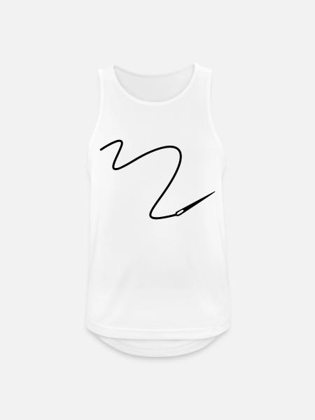 Needle with thread - Men's Breathable Tank Top - white