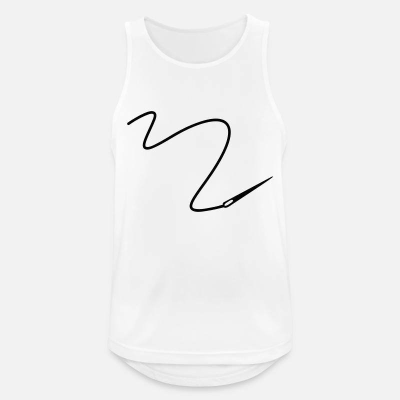Needle with thread - Men's Breathable Tank Top - white