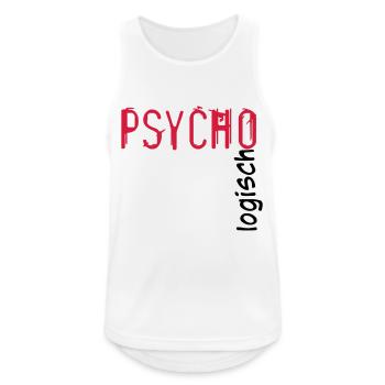 Psycho Logisch - Männer Tank Top atmungsaktiv - Weiß - Vorne - Nick (188cm)