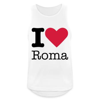 I Love Roma - Männer Tank Top atmungsaktiv - Weiß - Vorne - Nick (188cm)