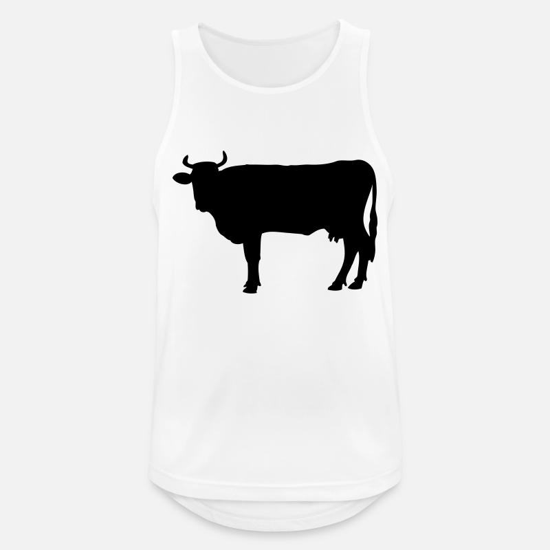 Cow - Men's Breathable Tank Top - white