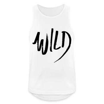 wild - Männer Tank Top atmungsaktiv - Weiß - Vorne - Nick (188cm)
