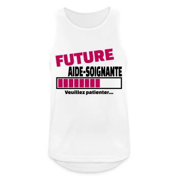 future aide-soignante - Débardeur respirant Homme - blanc - Devant - Nick (188cm)