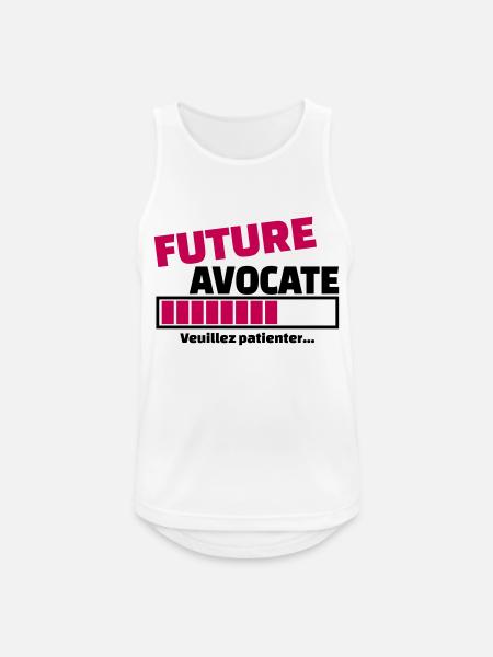 future avocate - Débardeur respirant Homme - blanc