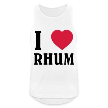 I Love Rhum - Débardeur respirant Homme - blanc - Devant - Nick (188cm)