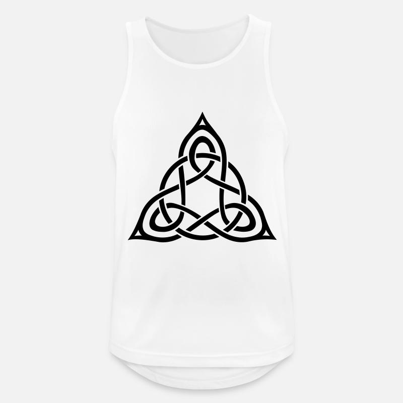 Nodi Triangle - Canotta da uomo traspirante - bianco