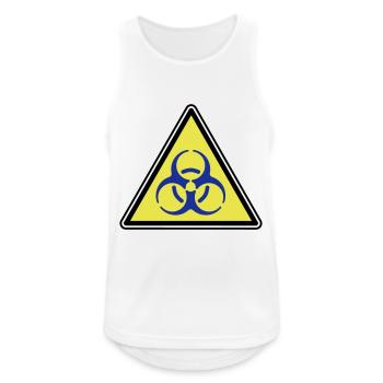 Biohazard - Männer Tank Top atmungsaktiv - Weiß - Vorne - Nick (188cm)