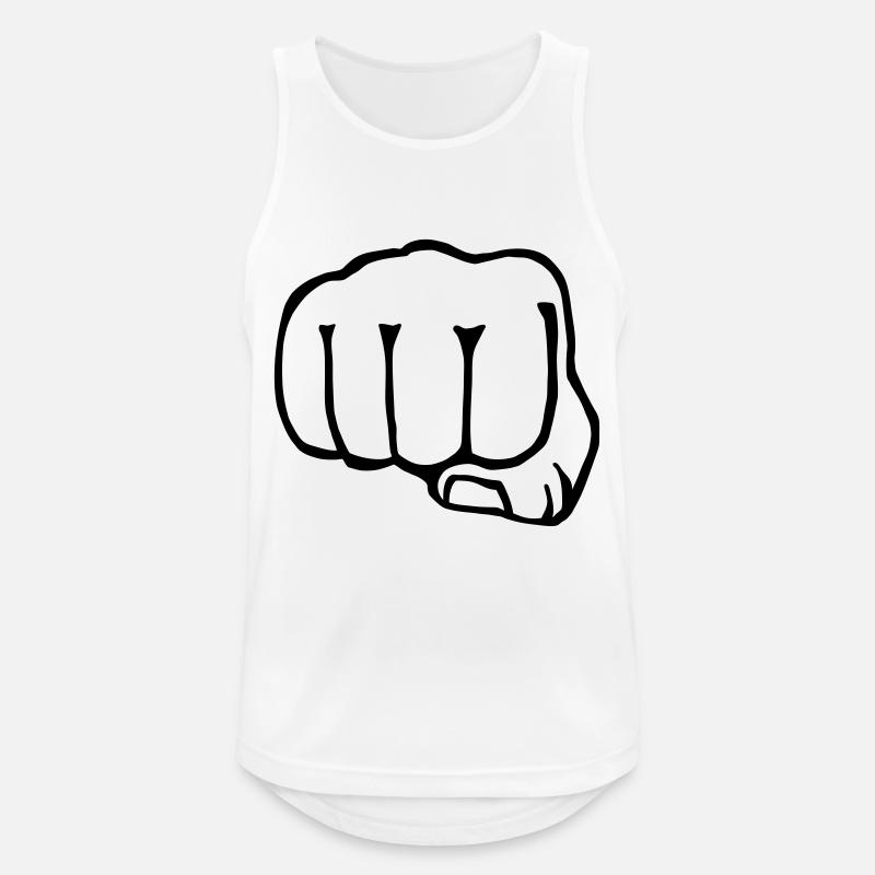 Bruder Faust - Box - Männer Tank Top atmungsaktiv - Weiß