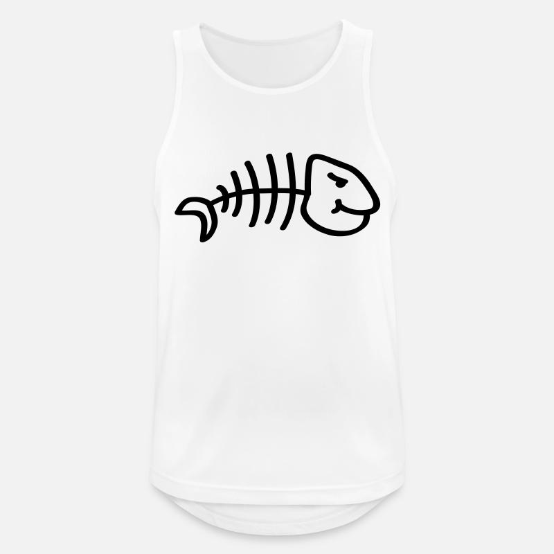 fish_comic_tk1 - Männer Tank Top atmungsaktiv - Weiß