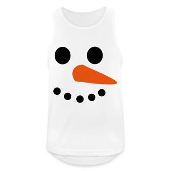 Schneemann Gesicht - Männer Tank Top atmungsaktiv - Weiß - Vorne - Nick (188cm)