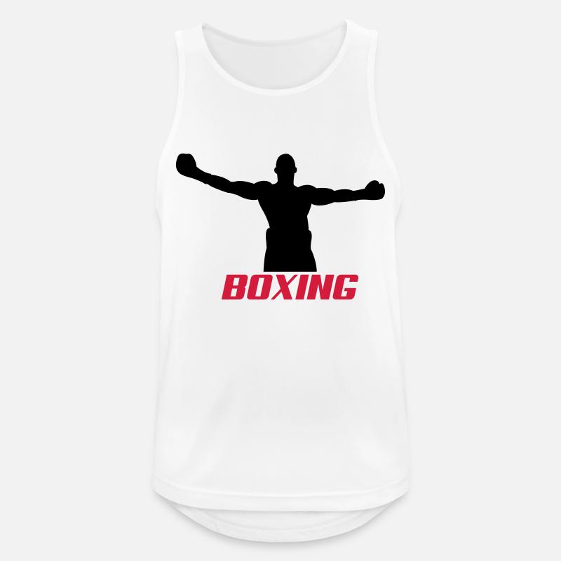 boxing2 - Männer Tank Top atmungsaktiv - Weiß