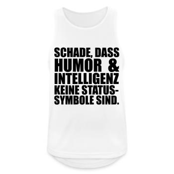 Intelligenz Statussysmbol - Männer Tank Top atmungsaktiv - Weiß - Vorne - Nick (188cm)