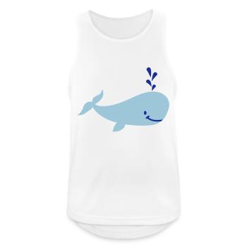 Wal - Männer Tank Top atmungsaktiv - Weiß - Vorne - Nick (188cm)