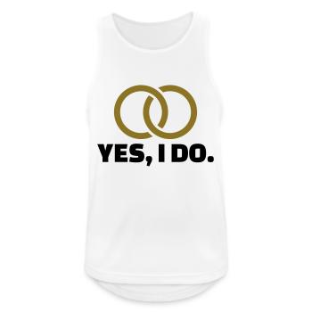 Yes I do - Débardeur respirant Homme - blanc - Devant - Nick (188cm)
