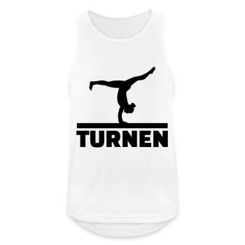 Turnen - Männer Tank Top atmungsaktiv - Weiß - Vorne - Nick (188cm)