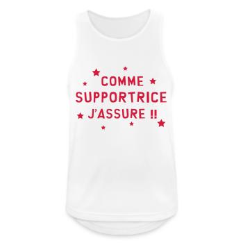 Supporter / Supportrice / Sport / Supporteur - Débardeur respirant Homme - blanc - Devant - Nick (188cm)