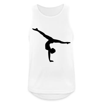 Gymnastic Bodenturnen Kunstturnen Sport turnen - Männer Tank Top atmungsaktiv - Weiß - Vorne - Nick (188cm)