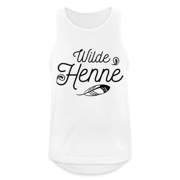 wilde Henne - Männer Tank Top atmungsaktiv - Weiß - Vorne - Nick (188cm)
