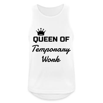 Zeitarbeit / Angestellte / Arbeit / Job - Männer Tank Top atmungsaktiv - Weiß - Vorne - Nick (188cm)