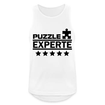 puzzle experte - Männer Tank Top atmungsaktiv - Weiß - Vorne - Nick (188cm)
