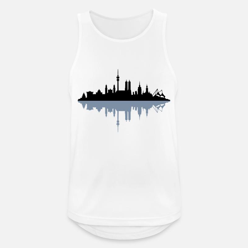 Skyline München Schatten - Männer Tank Top atmungsaktiv - Weiß
