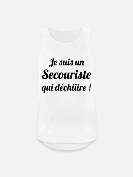 Secourisme / Secouriste / Secours / Secourir - Débardeur respirant Homme - blanc