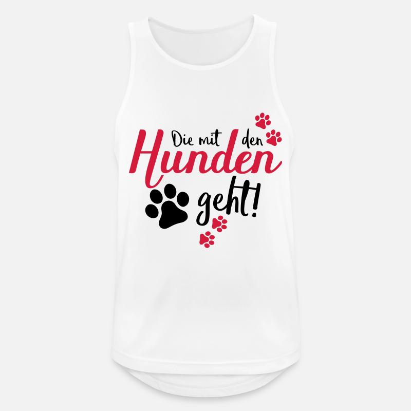 die mit den hunden geht - Männer Tank Top atmungsaktiv - Weiß