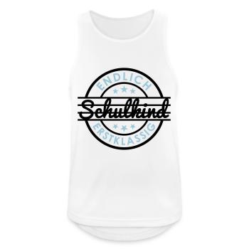 Erstklassig (Schulkind) - Männer Tank Top atmungsaktiv - Weiß - Vorne - Nick (188cm)