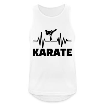 Karate - Männer Tank Top atmungsaktiv - Weiß - Vorne - Nick (188cm)
