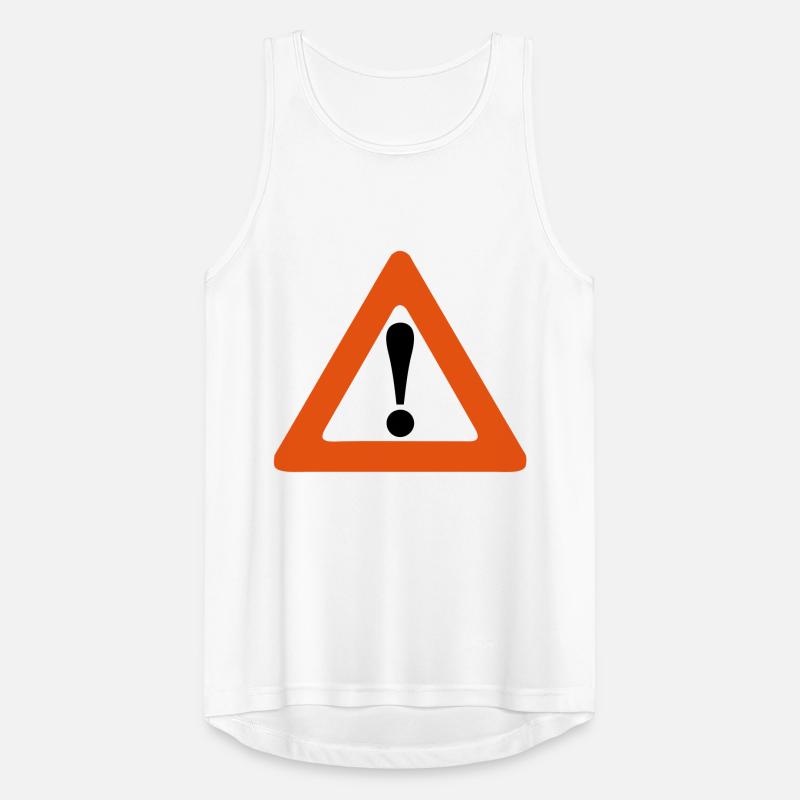 danger panel icon exclamation triangle Men's Breathable Tank Top