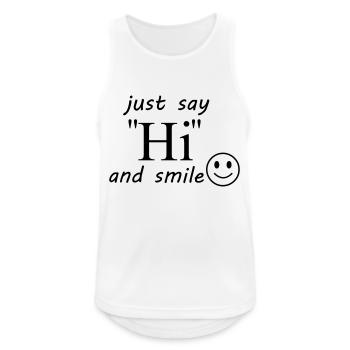 Hi - Men's Breathable Tank Top - white - Front - Nick (188cm)
