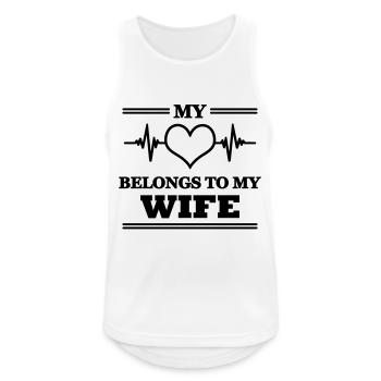My heart belongs to my wife - Men's Breathable Tank Top - white - Front - Nick (188cm)