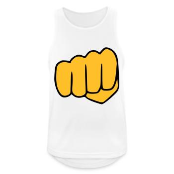 Emoji Faust Skizze Farbe - Männer Tank Top atmungsaktiv - Weiß - Vorne - Nick (188cm)