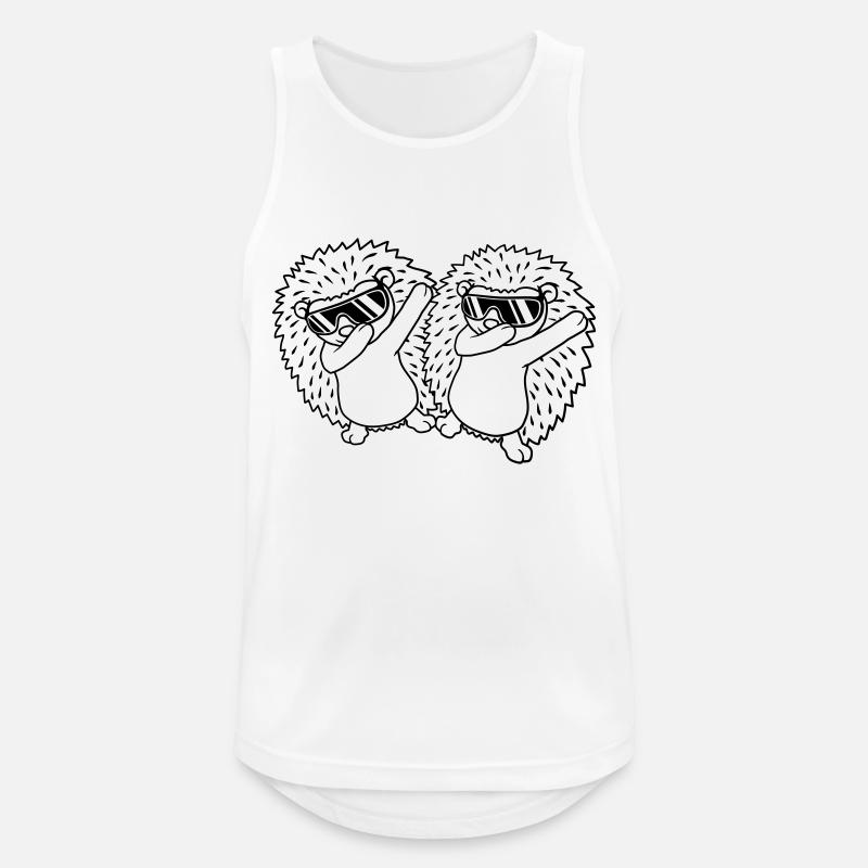 Team 2 dabbing Hedgehogs - Men's Breathable Tank Top - white
