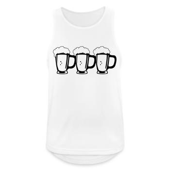 Beer glasses - Men's Breathable Tank Top - white - Front - Nick (188cm)