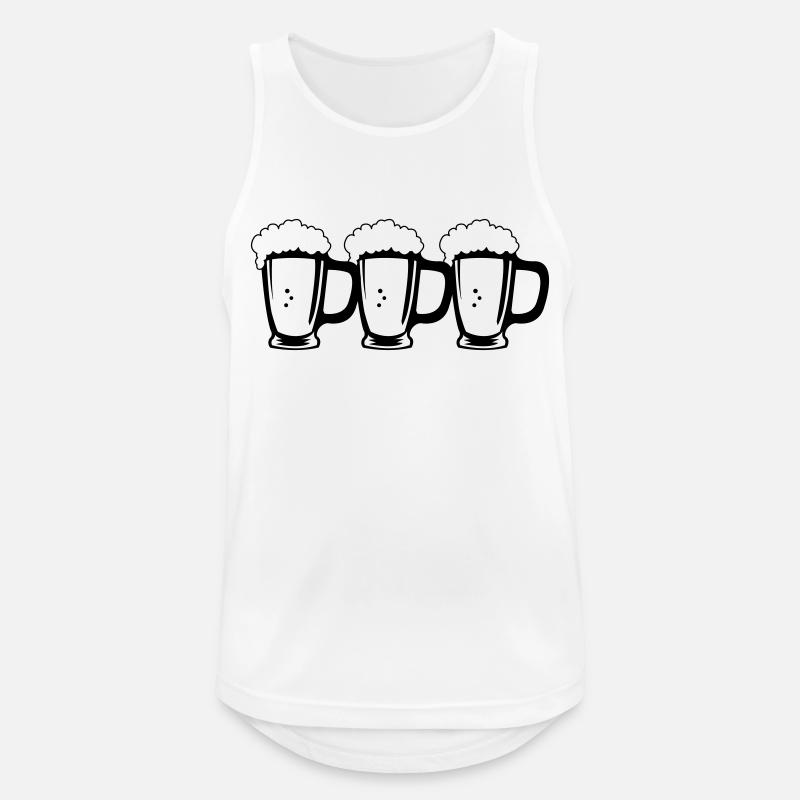 Biergläser - Männer Tank Top atmungsaktiv - Weiß