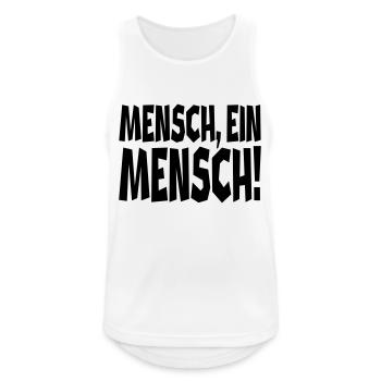 Ein Mensch - Männer Tank Top atmungsaktiv - Weiß - Vorne - Nick (188cm)