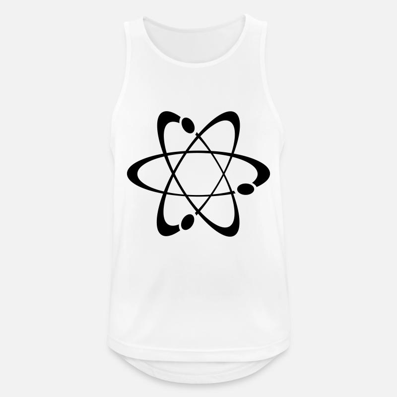 Atom - Männer Tank Top atmungsaktiv - Weiß