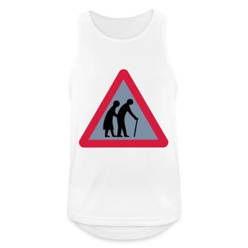 old folks - Men's Breathable Tank Top - white - Front - Nick (188cm)